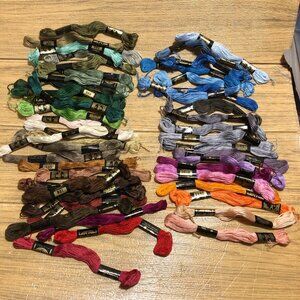 51 assorted DMC Mouline Special 25 skeins, discontinued, Floss measures 8 meters